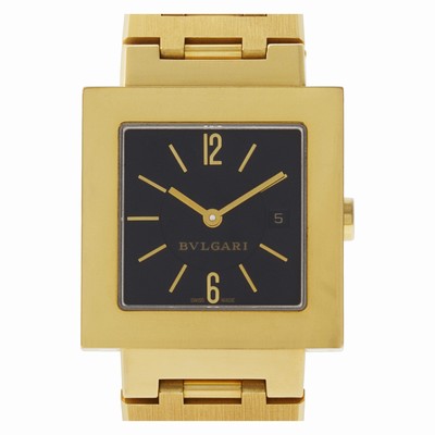 Bvlgari SQ27G Quadrato Quartz Female 18k yellow gold