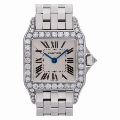 Cartier WF9003Y8 Santos Demoiselle Quartz Female 18k White Gold