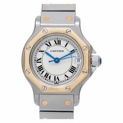 Cartier 16014 Santos Quartz Unisex 18k gold & Stainless Steel