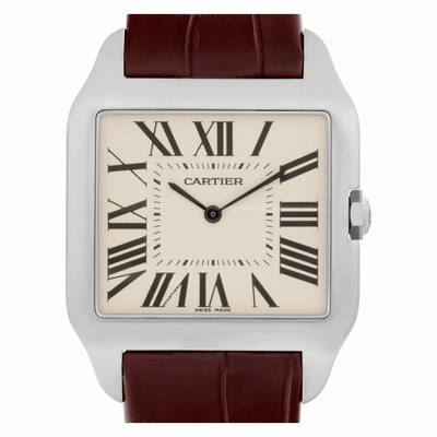 Cartier W2007051 Santos Dumont Manual Male 18k White Gold
