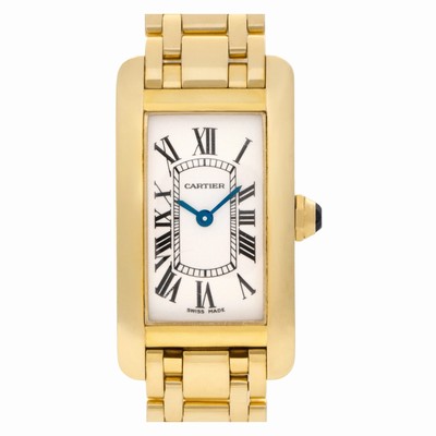 Cartier W26015K2 Tank Americaine Quartz Female 18k yellow gold