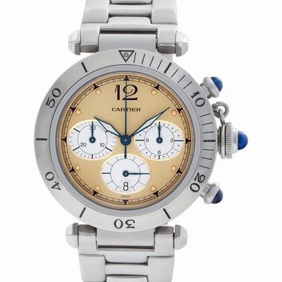 Cartier W31004H3 Pasha Chronograph Quartz Male Stainless Steel