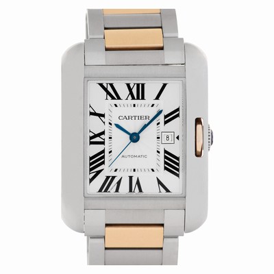 Cartier W5310037 Tank Anglaise Automatic Unisex 18k rose gold & stainless steel
