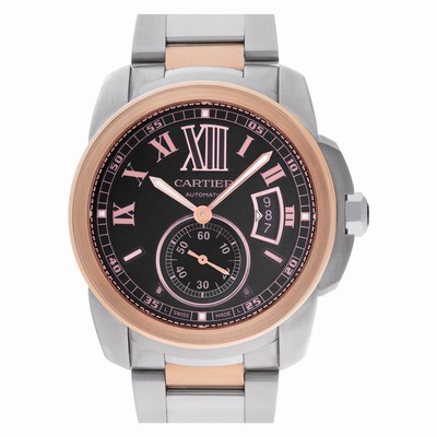 Cartier W7100050 Calibre Automatic Male 18k rose gold & stainless steel