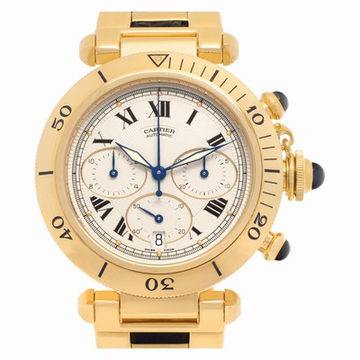 Cartier 2111 Pasha Chronograph Automatic Unisex 18k yellow gold