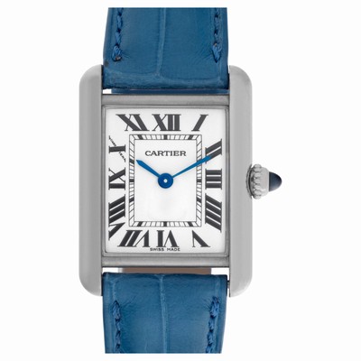 Cartier W1541056 Tank Louis Quartz Female 18k White Gold