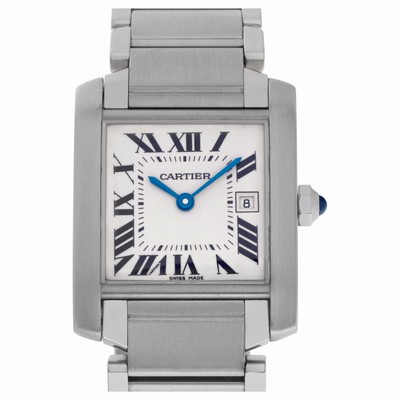 Cartier W51011Q3 Tank Francaise Quartz Male Stainless Steel