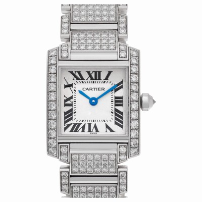 Cartier 2365 Tank Francaise Quartz Female 18k White Gold