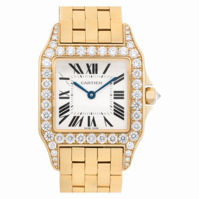 Cartier WF9002Y7 Santos Demoiselle Quartz Unisex 18k Yellow Gold