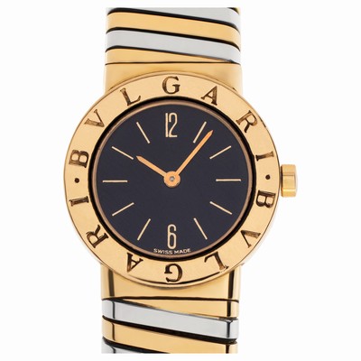 Bvlgari BB23 2T Tubogas Quartz Female 18k White & Yellow Gold