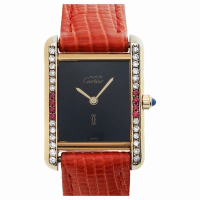 Cartier 388001 Tank Quartz Female Gold Fill