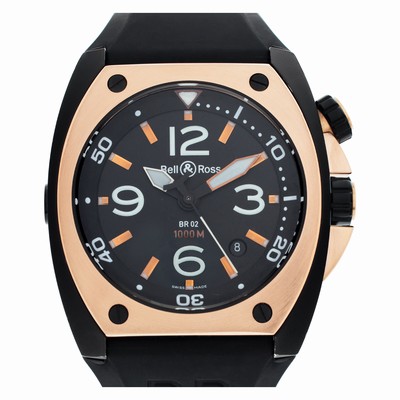 Bell & Ross BR02-PINKGOLD-CA Marine Automatic Male Stainless Steel