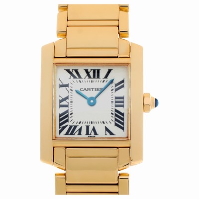 Cartier W50002N2 Tank Francaise Quartz Female 18k yellow gold