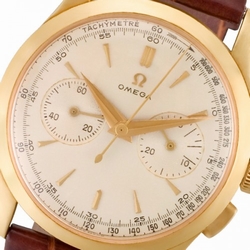Omega 2872 Chronograph Manual Male 18k Pink Gold