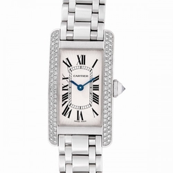 Cartier WB7018L1 Tank Americaine Quartz Female 18k White Gold