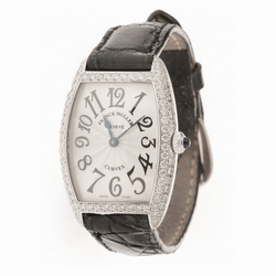 Franck Muller 1752 QZ D Curvex Quartz Female 18k White Gold