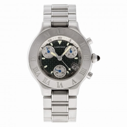 Cartier 2424 Chronoscaph 21 Quartz Unisex Stainless Steel