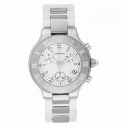 Cartier 2424 Chronoscaph 21 Quartz Unisex Stainless Steel