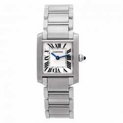 Cartier W51008Q3 Tank Quartz Female Stainless Steel