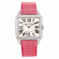 Cartier W2007051 Santos Dumont Manual Unisex 18k White Gold
