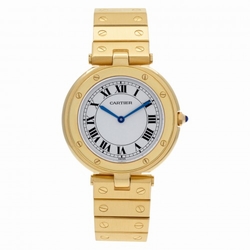 Cartier w3315 Santos Quartz Unisex 18k yellow gold