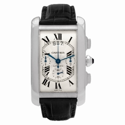 Cartier W2609456 Tank Americaine Automatic Male 18k White Gold