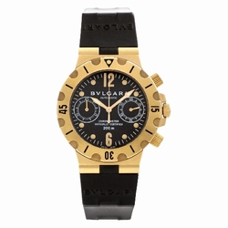 Bvlgari SC 38 C Diagono Acqua Scuba Automatic Unisex 18k Yellow Gold