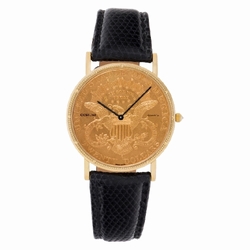 Corum 380684 $20 Coin Quartz Male 18k yellow gold