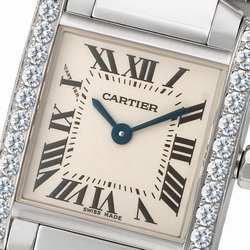 Cartier WE1002S3 Tank Francaise Quartz Female 18k White Gold