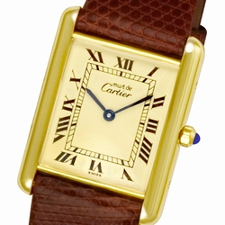 Cartier 8327D Tank Quartz Unisex Vermeil