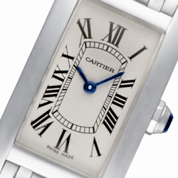 Cartier W26019L1 Americaine Tank Quartz Female 18k White Gold
