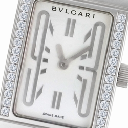 Bvlgari RTW39G Rettangolo Quartz Female 18k White Gold