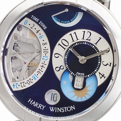 Harry Winston 200-MMTZ39 Excenter Timezone Manual Male Platinum