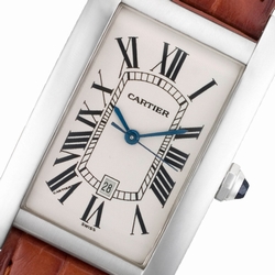 Cartier W2603256 Tank American Automatic Male 18k White Gold