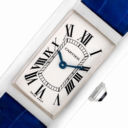 Cartier SM10782 Americaine Tank Quartz Female 18k White Gold