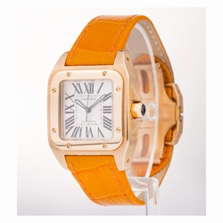Cartier W20108Y1 Santos 100 Automatic Unisex 18k yellow gold