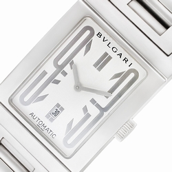 Bvlgari rt 45 s Rettangolo Automatic Male Stainless Steel