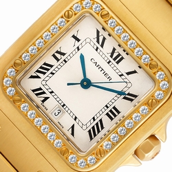 Cartier wm3001C5 Santos Quartz Unisex 18k yellow gold