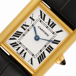 Cartier 2442 Tank Quartz Unisex 18k yellow gold