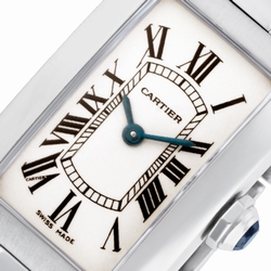 Cartier w26019L1 Tank American Quartz Female 18k White Gold