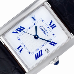 Cartier 2414 Tank Quartz Unisex Sterling Silver