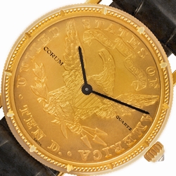 Corum 366556 $10 Coin Quartz Unisex 18k yellow gold