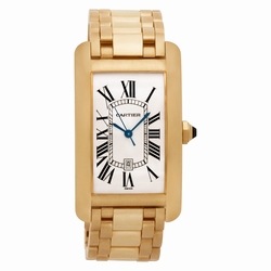 Cartier W26031K2 Tank American Automatic Male 18k yellow gold