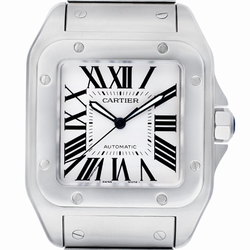 Cartier w200737G Santos 100 Automatic Male Stainless Steel