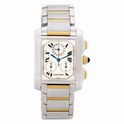 Cartier W51004Q4 Tank Francaise Quartz Male Stainless Steel