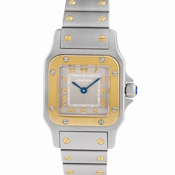 Cartier W20012C4 Santos Quartz Female Gold & Stainless Steel