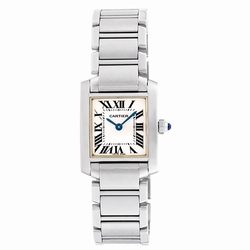 Cartier W51008Q3 Tank Francaise Quartz Female Stainless Steel