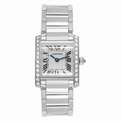 Cartier WE1002S3 Tank Francaise Quartz Female 18k White Gold