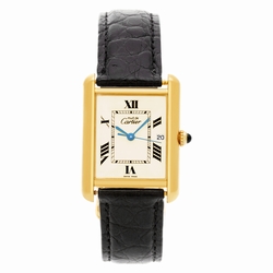 Cartier 2413 Tank Quartz Male Vermeil