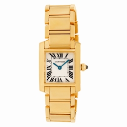 Cartier W50002N2 Tank Francaise Quartz Female 18k yellow gold